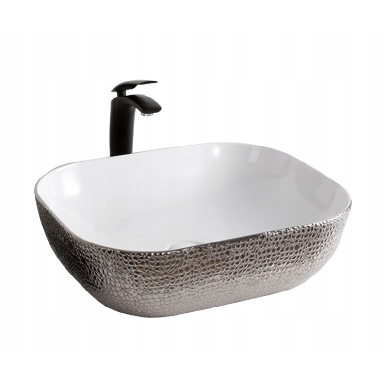 Umývadlo - Veldman Ceramic Basin Tokio Biela a striebro