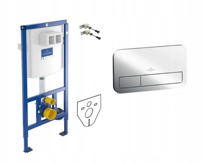 Podomietkový WC modul -  Villeroy & Boch Viconnect Frame +chrómové tlačidlo