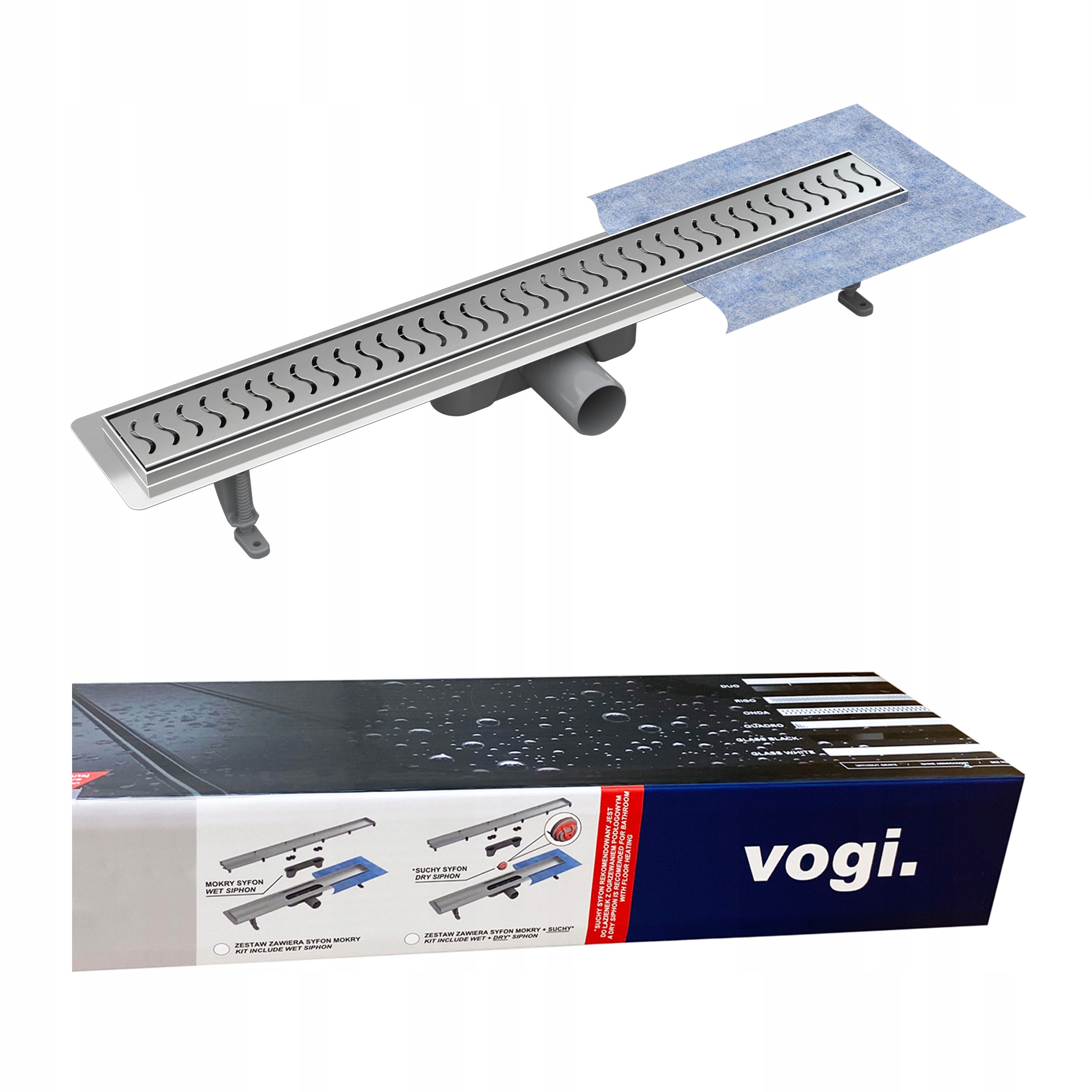 Sprchový žľab odtok - Lineárny výtok VGOS ONDA - 50 cm