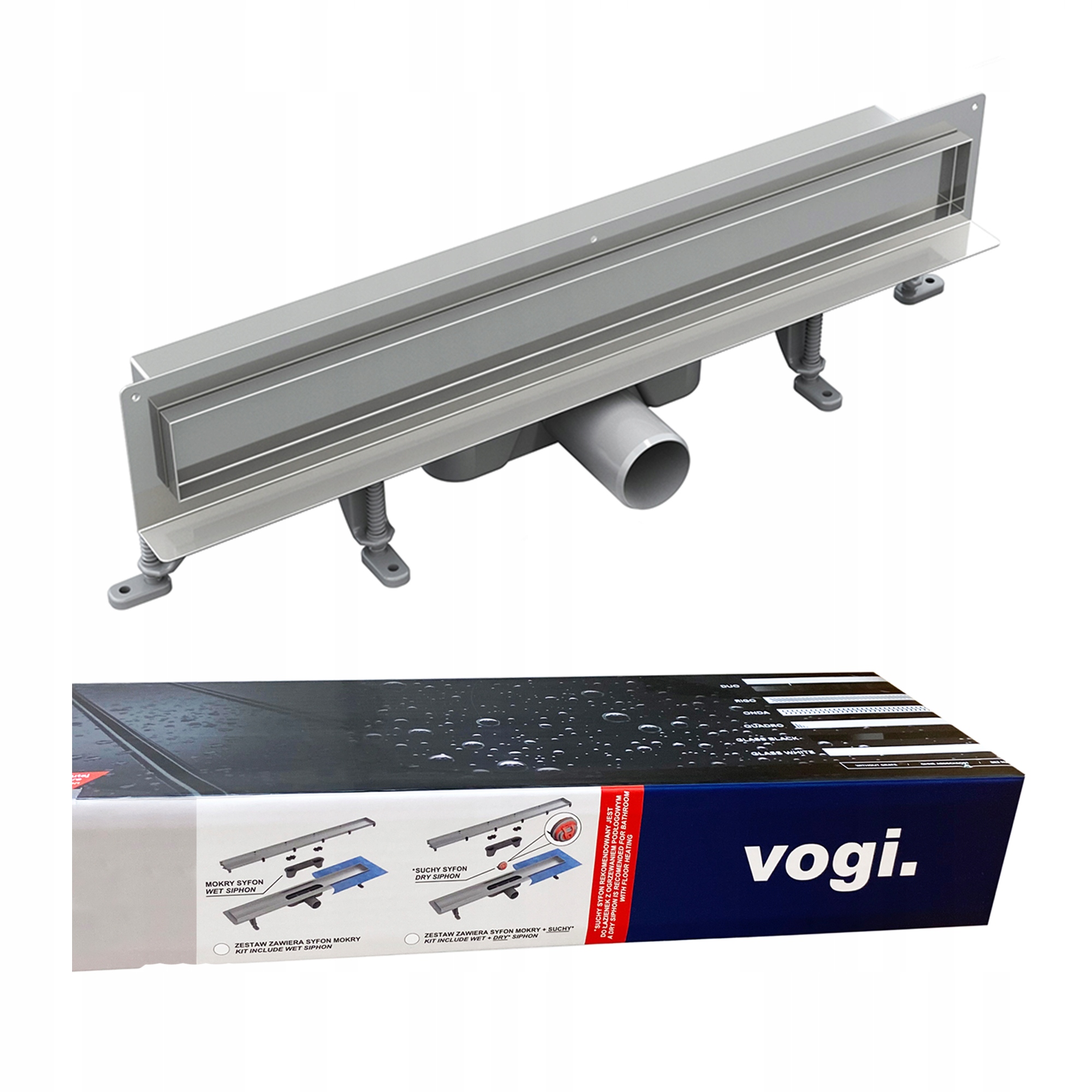 Sprchový žľab odtok - Vogi stena odtoku pre dosku - 60 cm