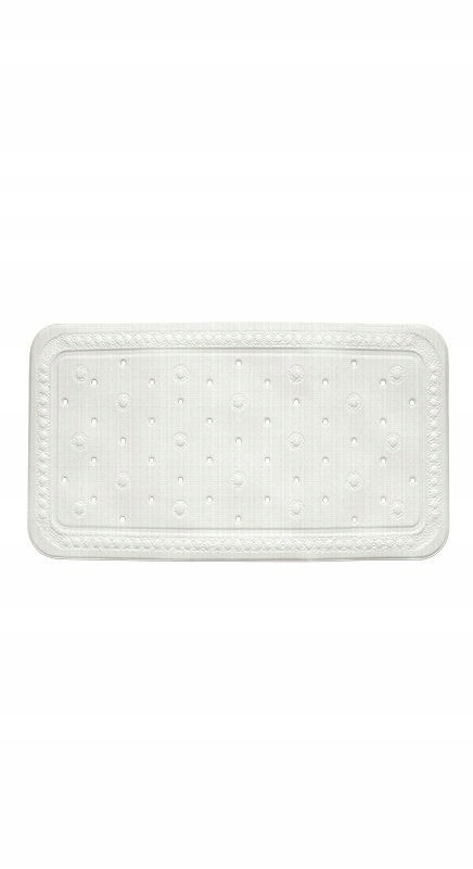 Protišmyková kúpeľňová podložka - Vanová Podložka Mole Pvc Bílá 72x36cm