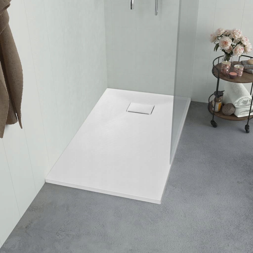 Sprchová vanička - Vidaxl Shower Tray, SMC, biely, 100 x 80 ° C