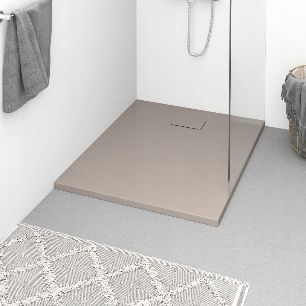 Sprchová vanička - Vidaxl Shower Tray, SMC, hnedá, 100 x 80