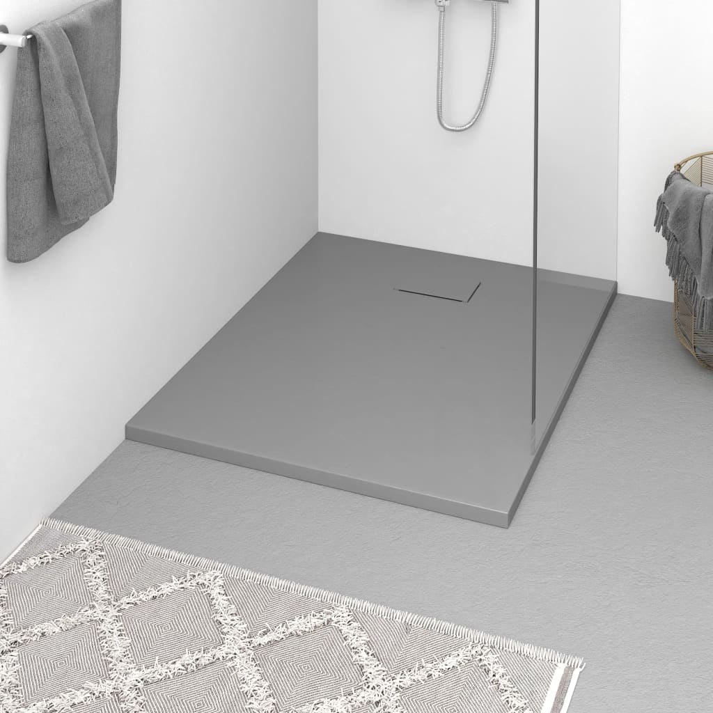 Sprchová vanička - Vidaxl Shower Tray, SMC, šedá, 100 x 80 ° C