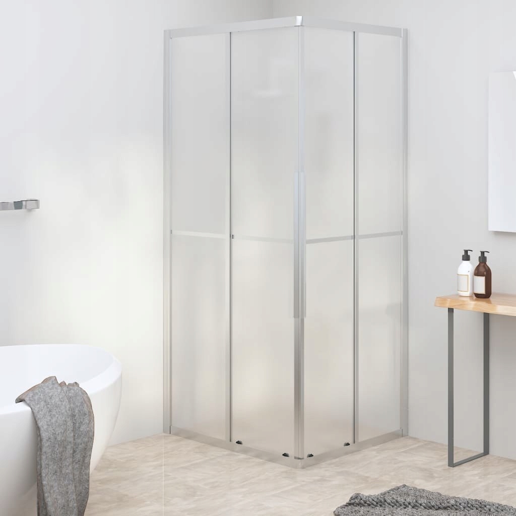 Sprchový kút, kabína - Vidaxl sprchová skrinka, zamrznuté sklo ESG, 90 x