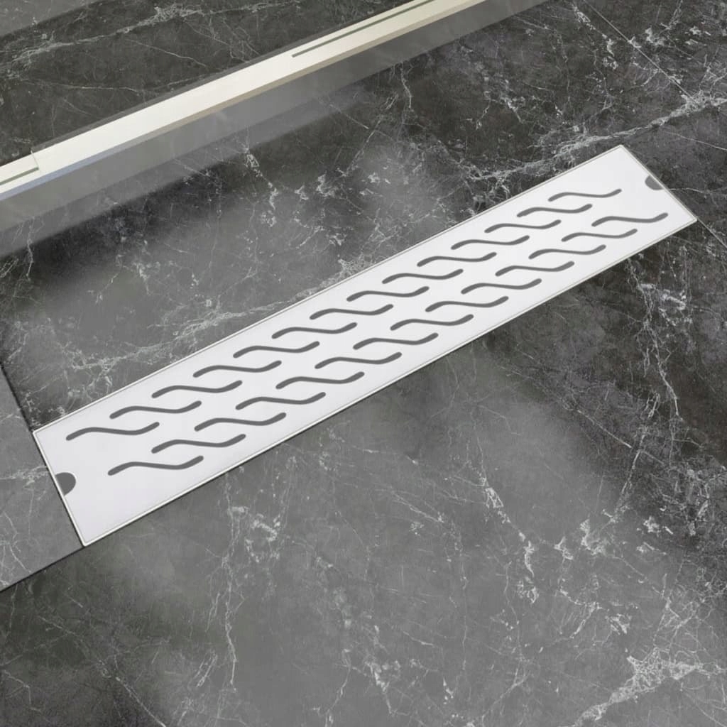 Sprchový žľab odtok - Vidaxl drenážna mriežka, lineárna, 630x140 mm, vzor