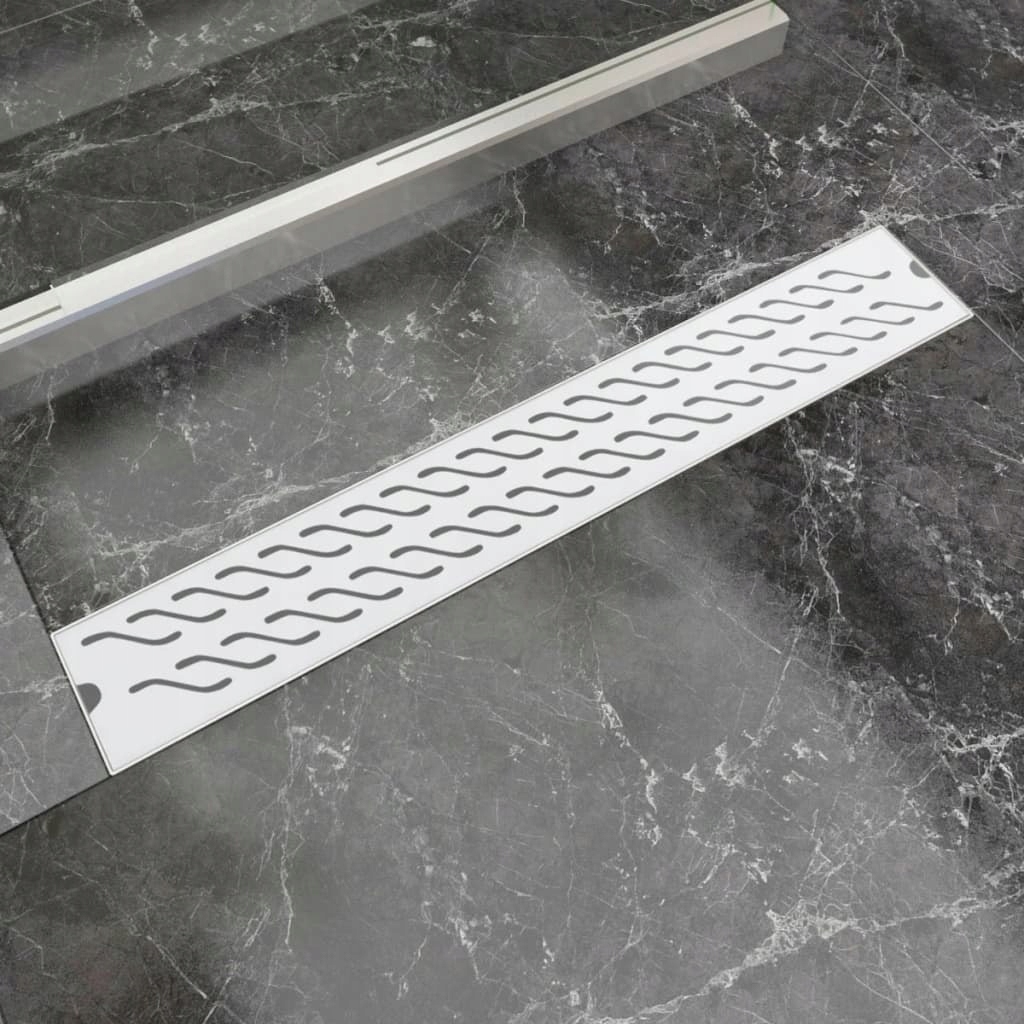 Sprchový žľab odtok - Vidaxl drenážna mriežka, lineárna, 730x140 mm, vzor