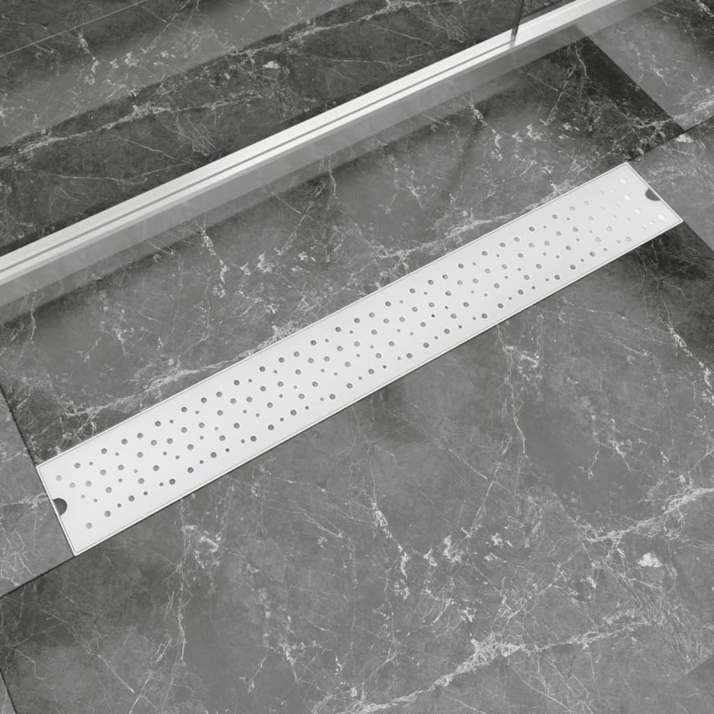 Sprchový žľab odtok - Vidaxl drenážna mriežka, lineárna, 830x140 mm, vzor