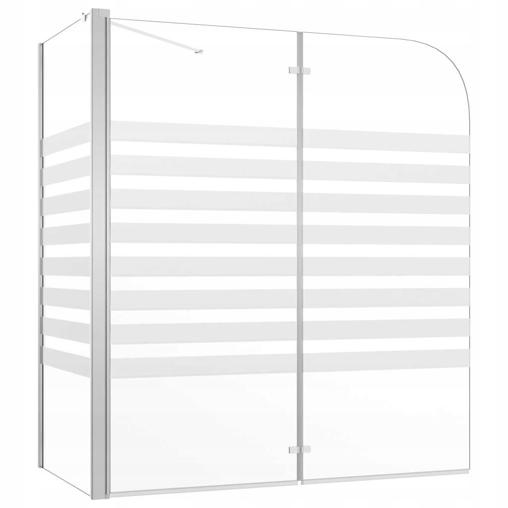 Vaňová zástena - Vidaxl Bath Screen, 120x68x130 cm, tvrdé sklo