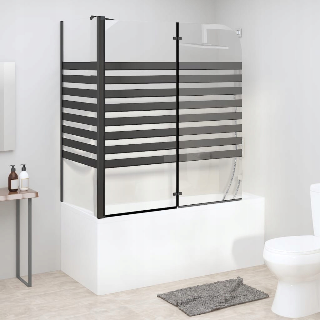 Vaňová zástena - Obrazovka Vidaxl vane, 120x68x130 cm, sklo