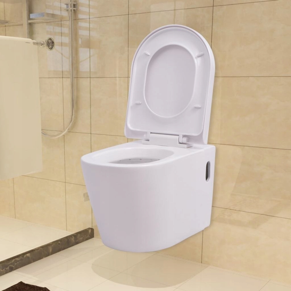 WC misa - Vidaxl zavesená keramika, biela toaleta