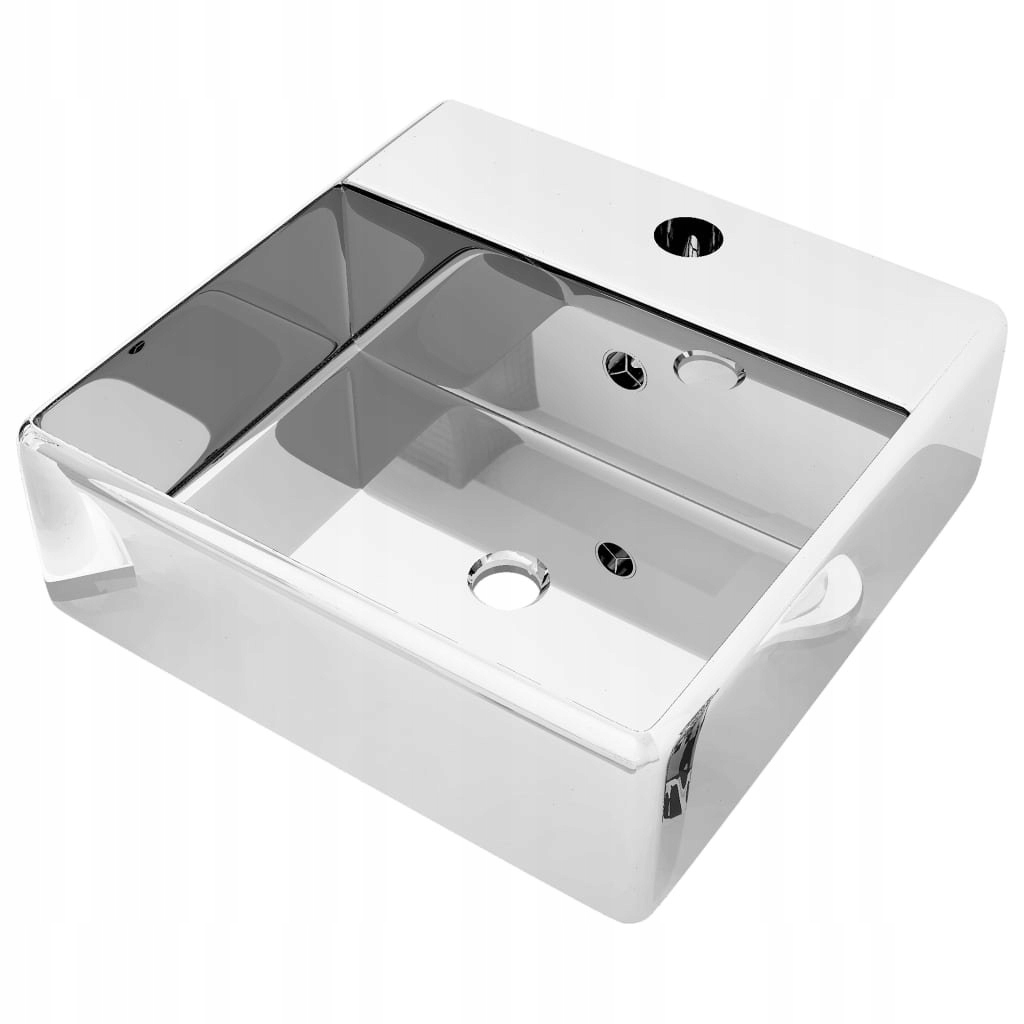 Asymetrické umývadlo -  Vidaxl Washbasin s prenosom, 41 x 41 x 15 cm, pleť
