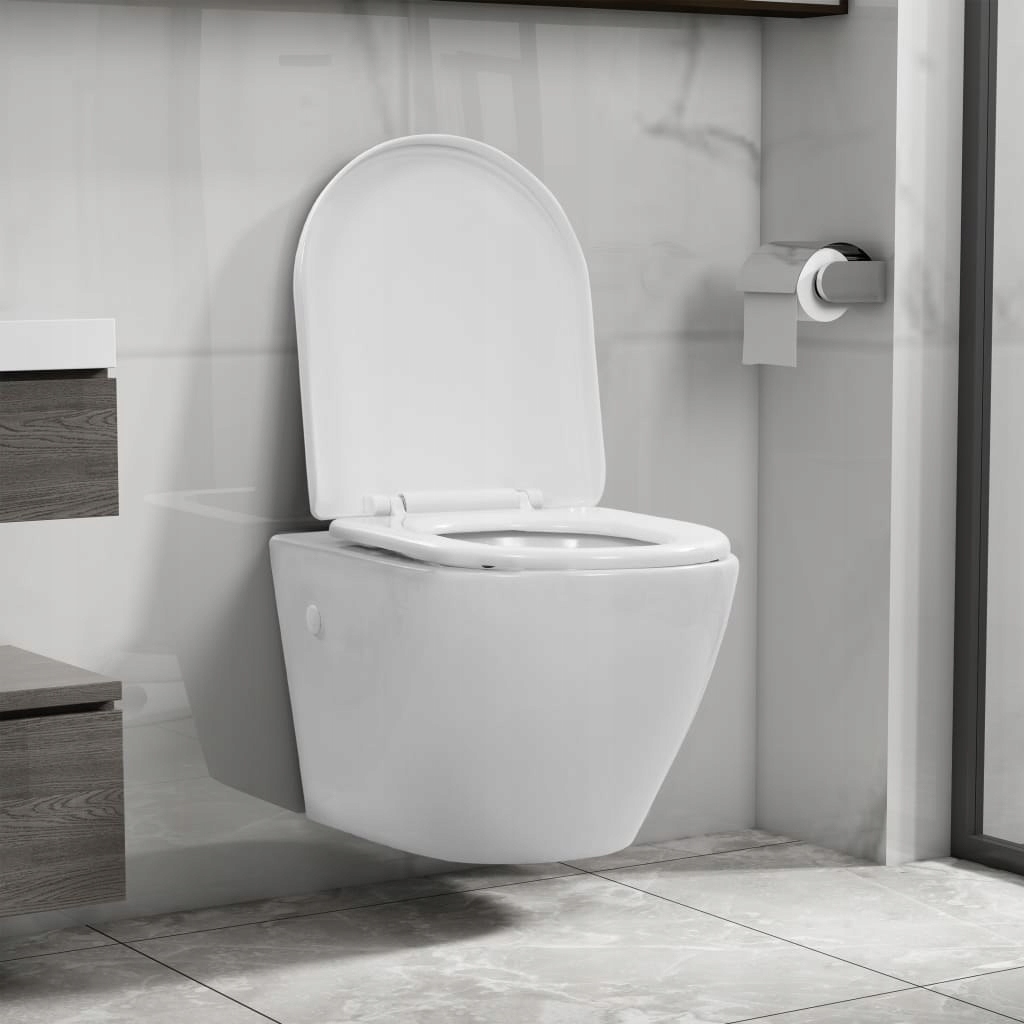 WC misa - Vidaxl zavesenie toalety bez goliera, keramiky,
