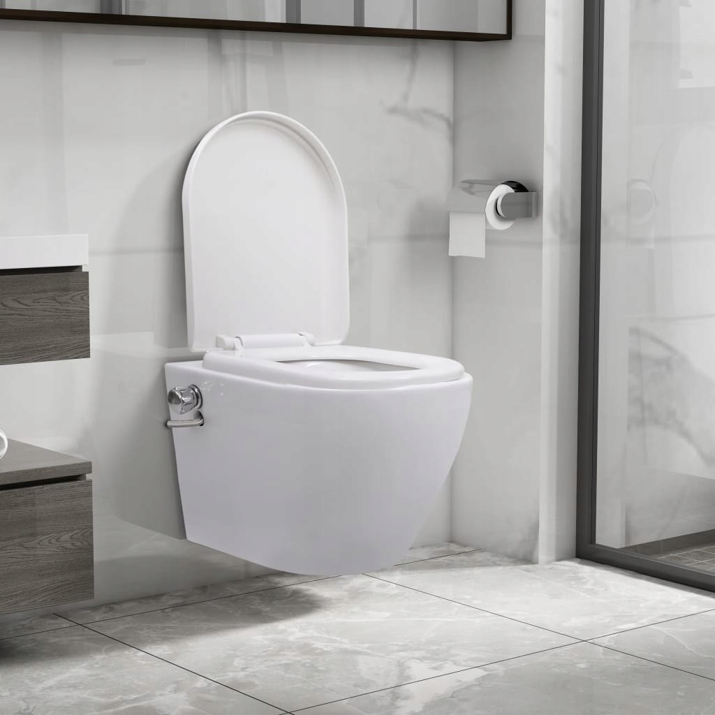 WC misa - Vidaxl zavesenie toalety bez goliera s funkciou ponuky