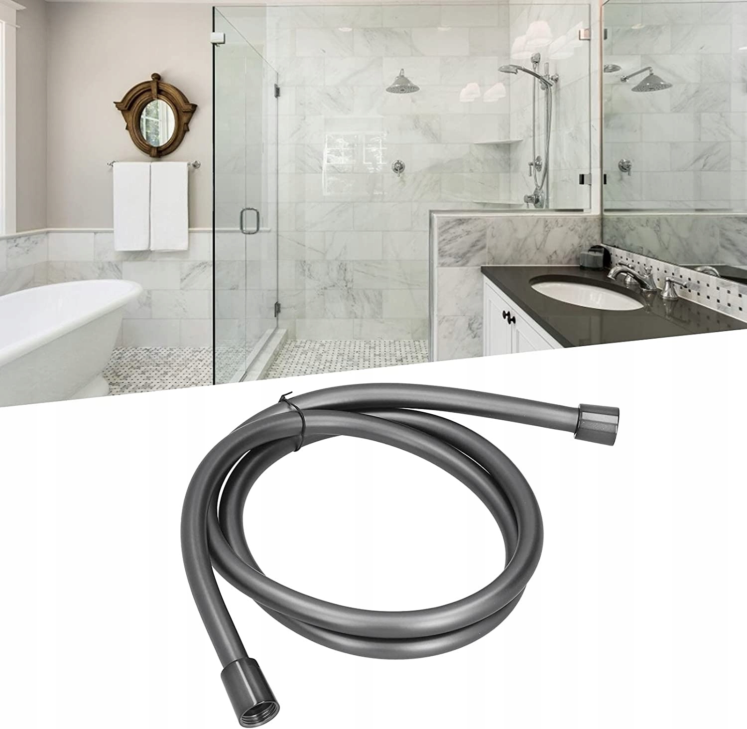 Sprchová hadica - Sprchová hadica 150 cm Omnires 028bl Black Mat