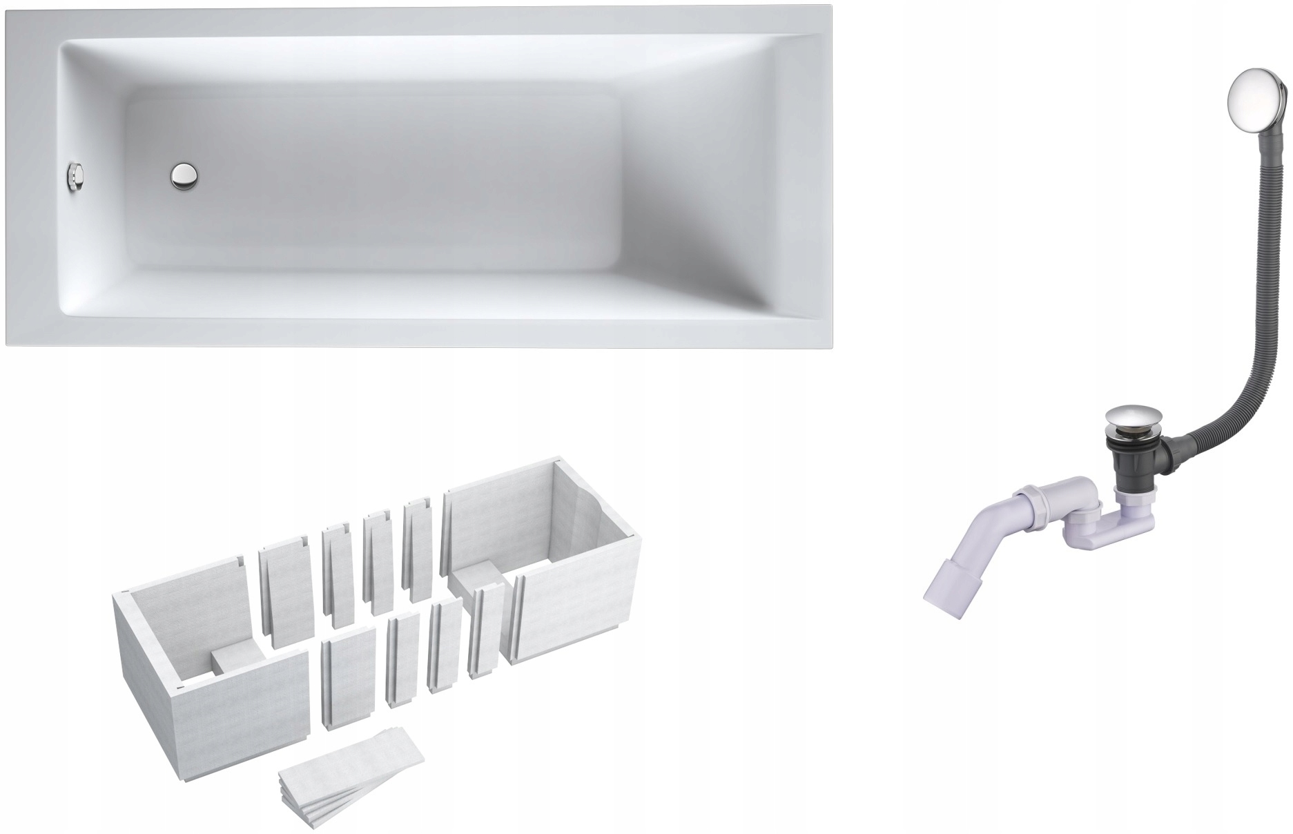Vaňa - Vani 150x70 Oltens + SIPHON + LED SECTROPPOL CONPERS