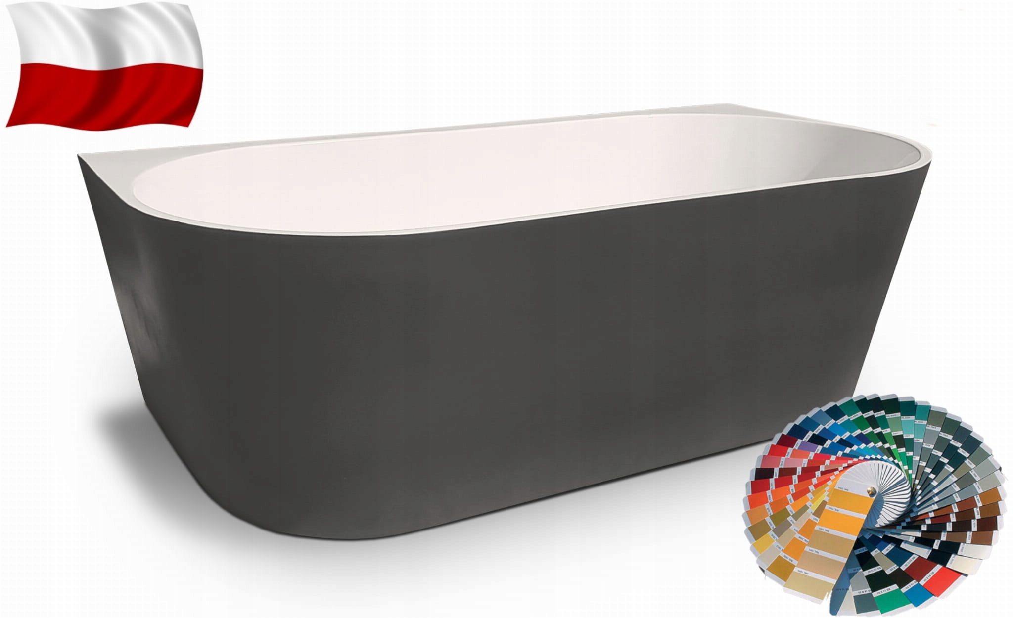 Vaňa - Kúpeľ pre knobnown 140x69x56 cm, biela / grafit Magnolia