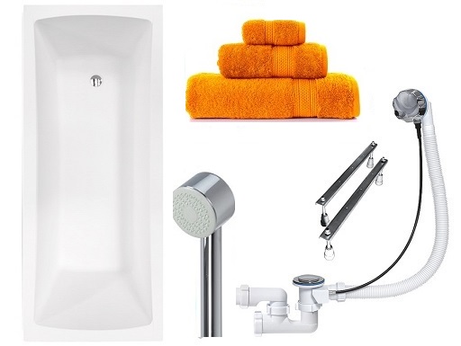 Vaňa - Obdĺžniková vaňa besco optima 170x70 nôh sifón