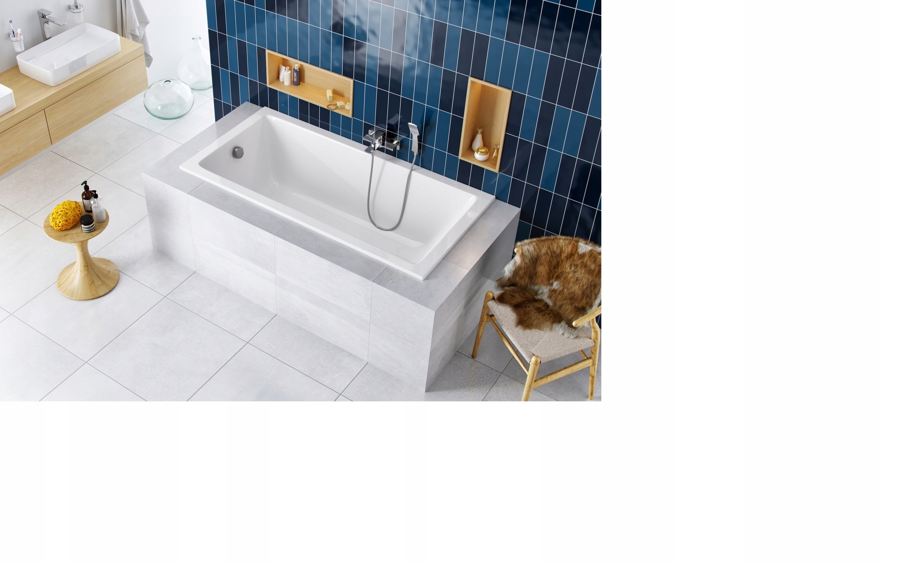 Vaňa - KÚPELE Rectangular VÝBORNÁ WAVE SLIM 1700 X 700