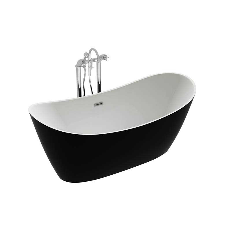 Vaňa - RICA 513B 160X75 Bezplatná -Black akryl