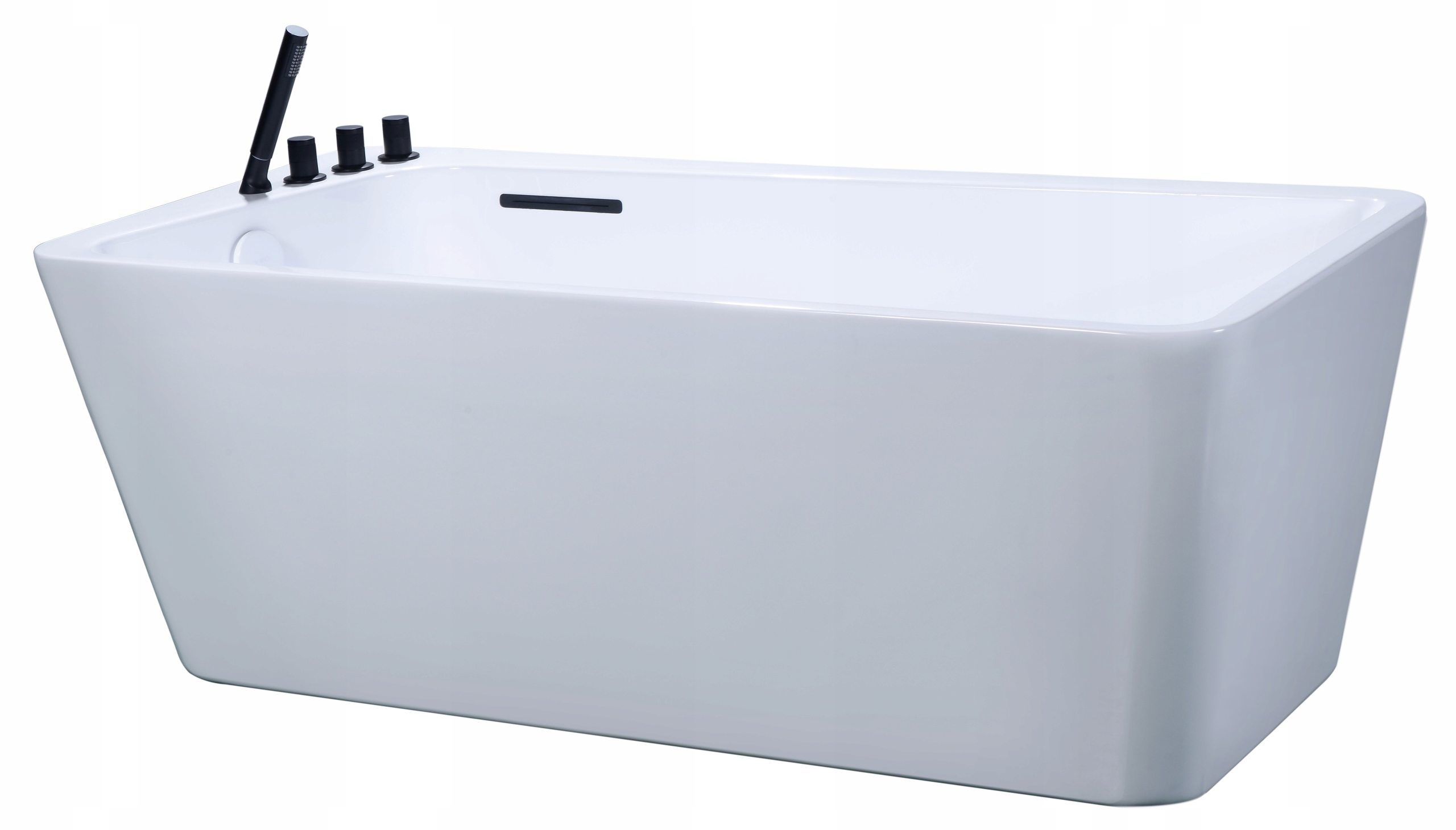 Vaňa - Samostatná vaňa s čiernou batériou 170 cm x 80 cm