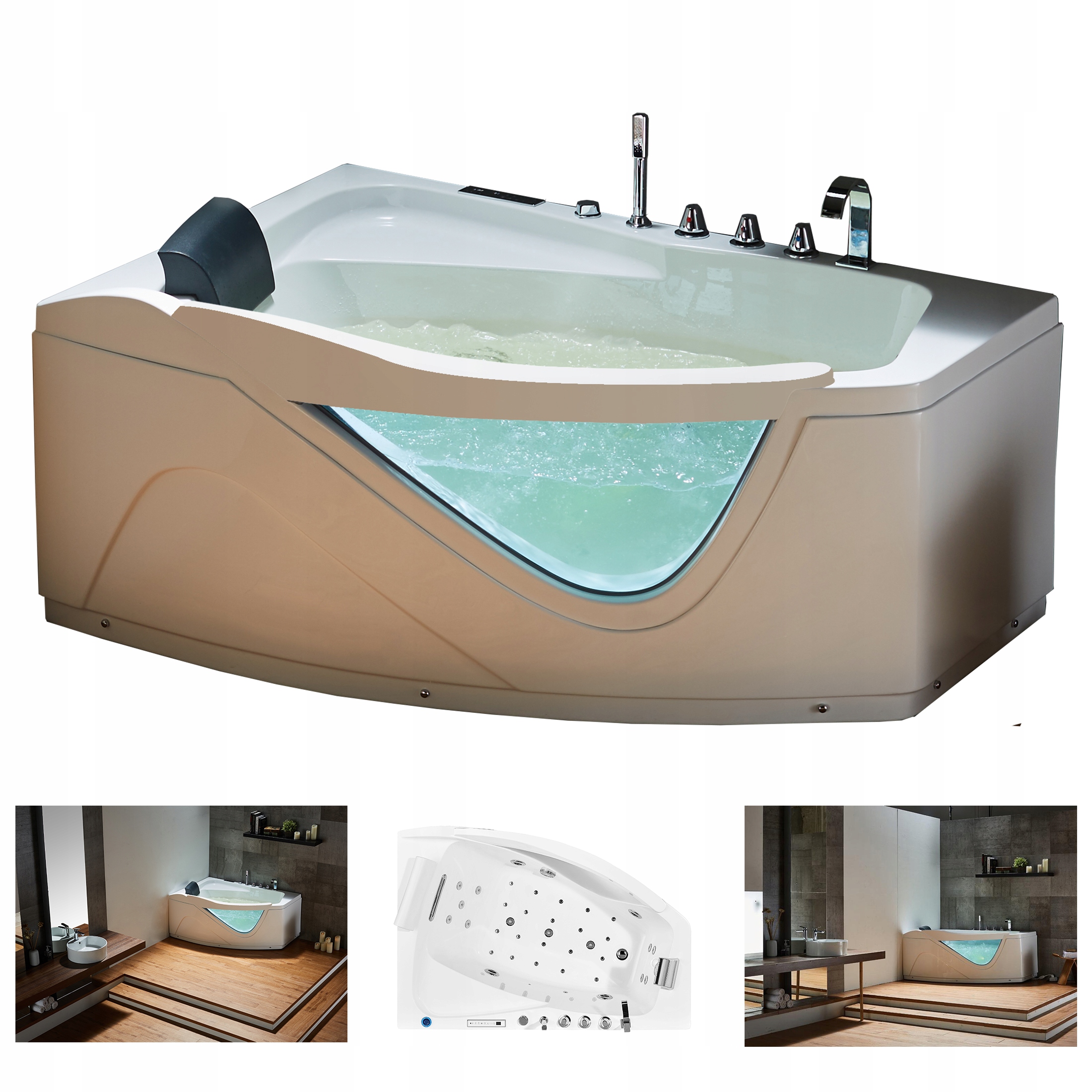 Vaňa - Horúca vaňa 36DYSZ LED OZONE PODGN 160X110