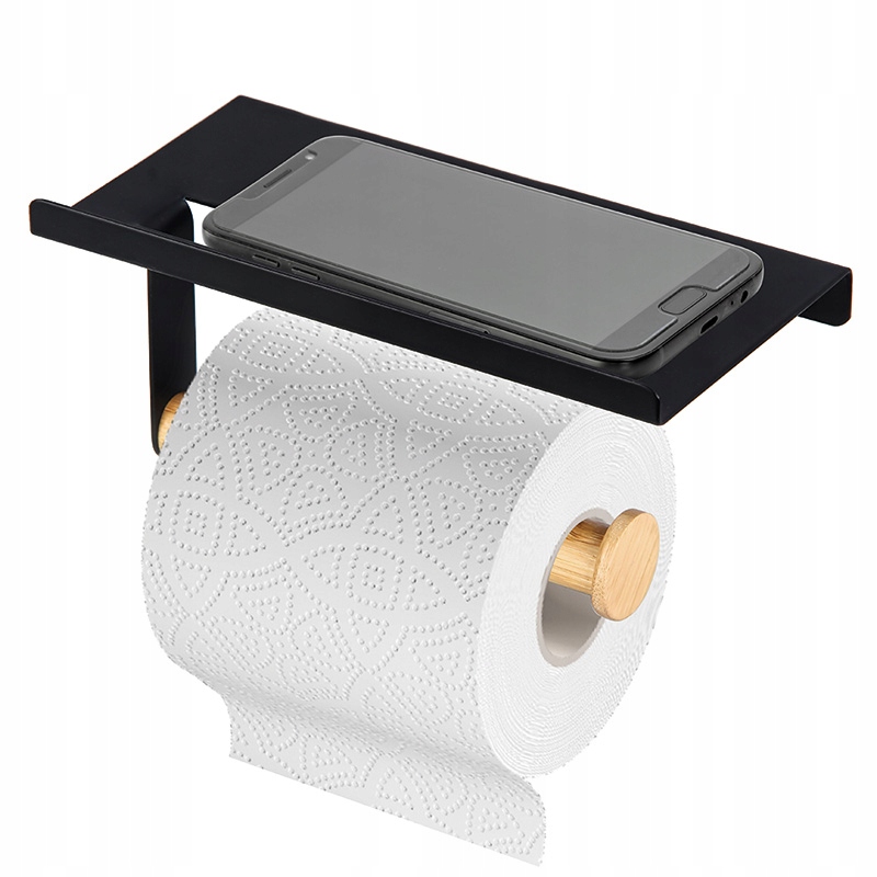 Držiak na toaletný papier - WC a čierny papierový záves