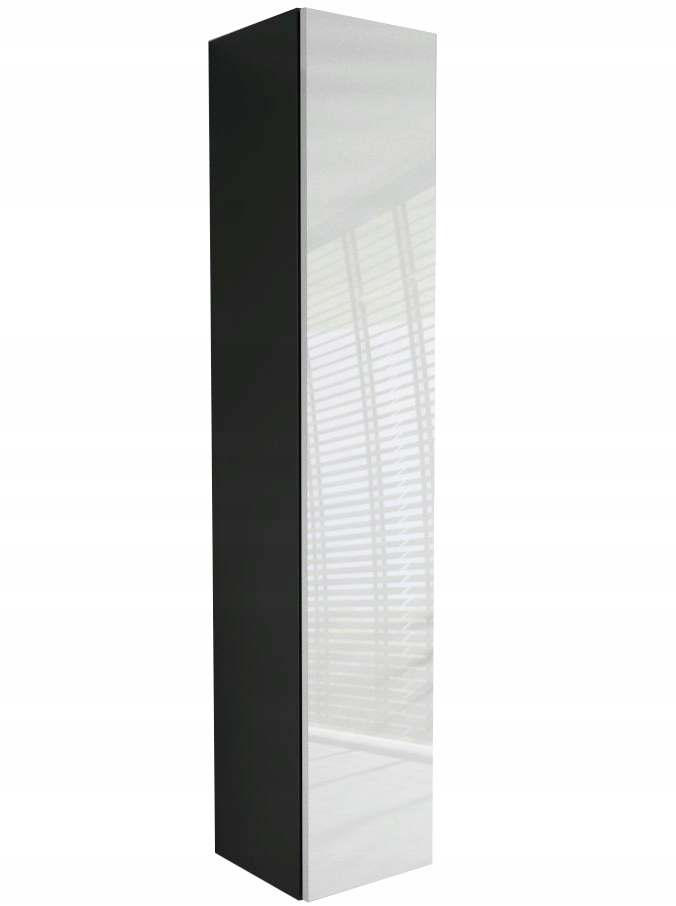 Kúpelňová skrinka - Visí kúpeľňa po 160 cm čierna + lesk