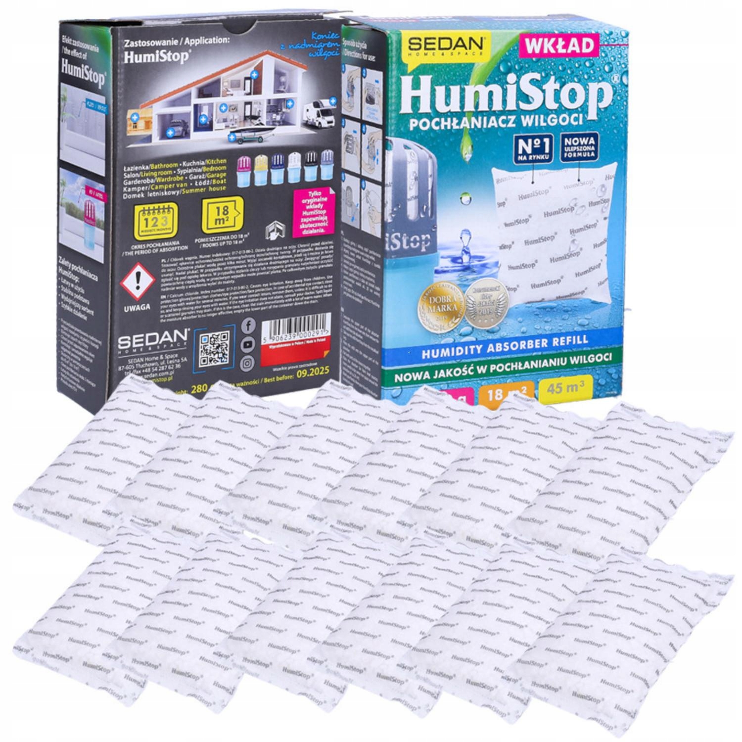 Pohlčovač vlhkosti - Príspevok absorbéra vlhkosti 250 g 12x