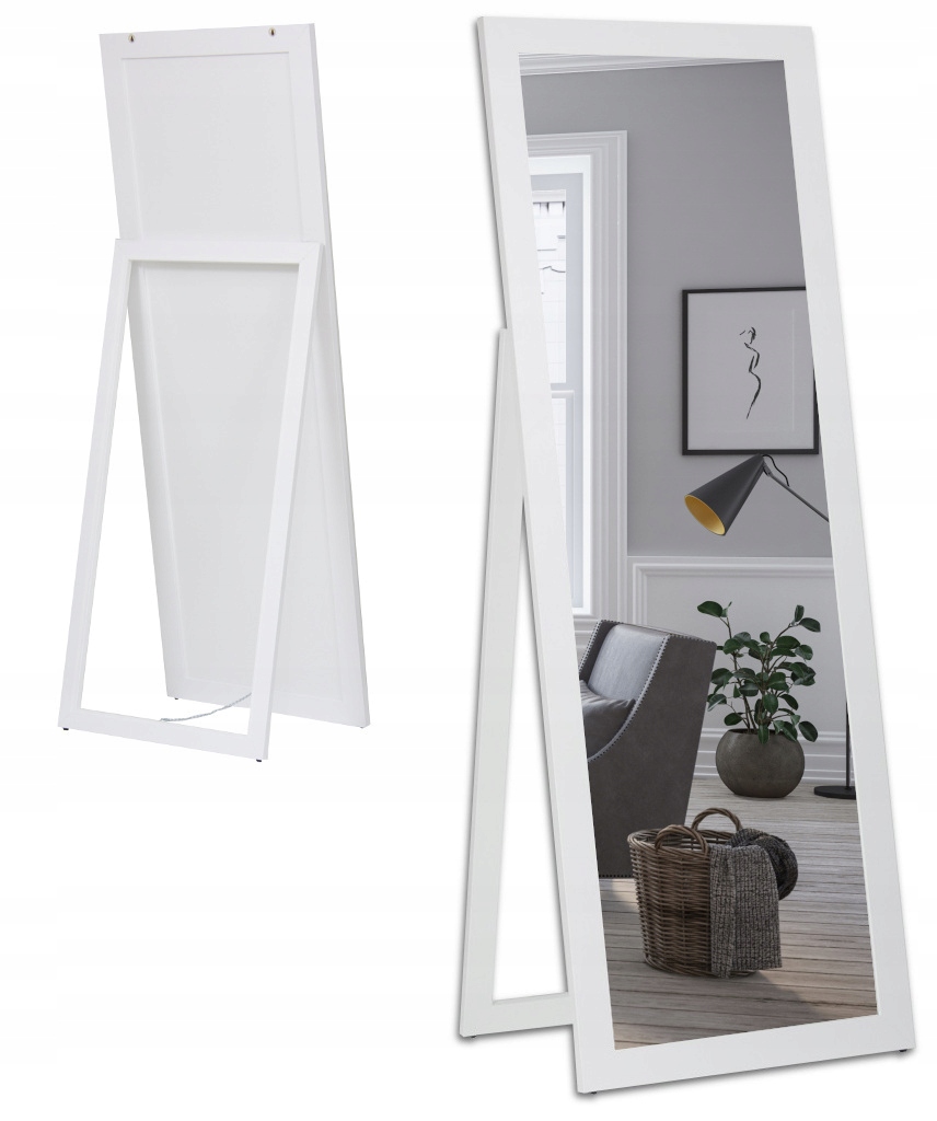 Jedinečné stojaté zrkadlo 180x70 biela super kvalita