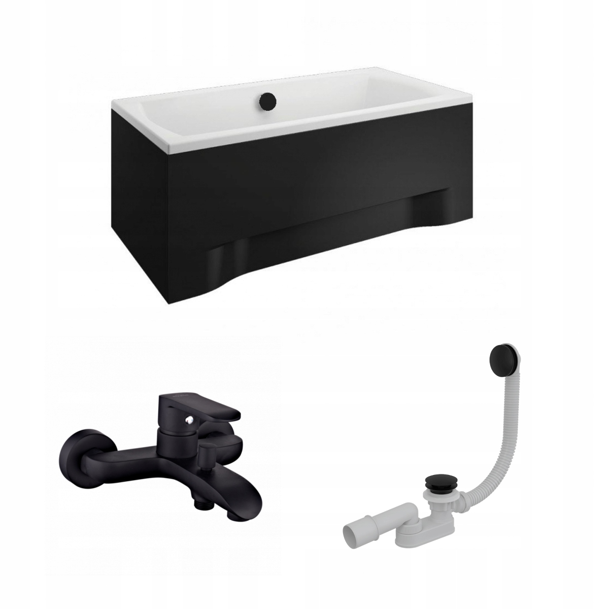 Vaňa - Wanna 140x70 Capri New + sifón a black battery