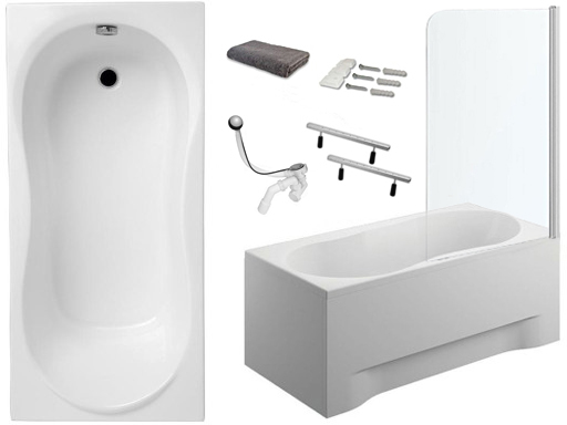 Vaňa - Bath. Gracja 120x75. Puzdro. Obrazovka z jedného kusu