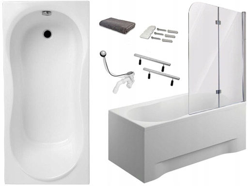 Vaňa - Bath. Gracja 160x70. Puzdro. Obrazovka Dvojdielny