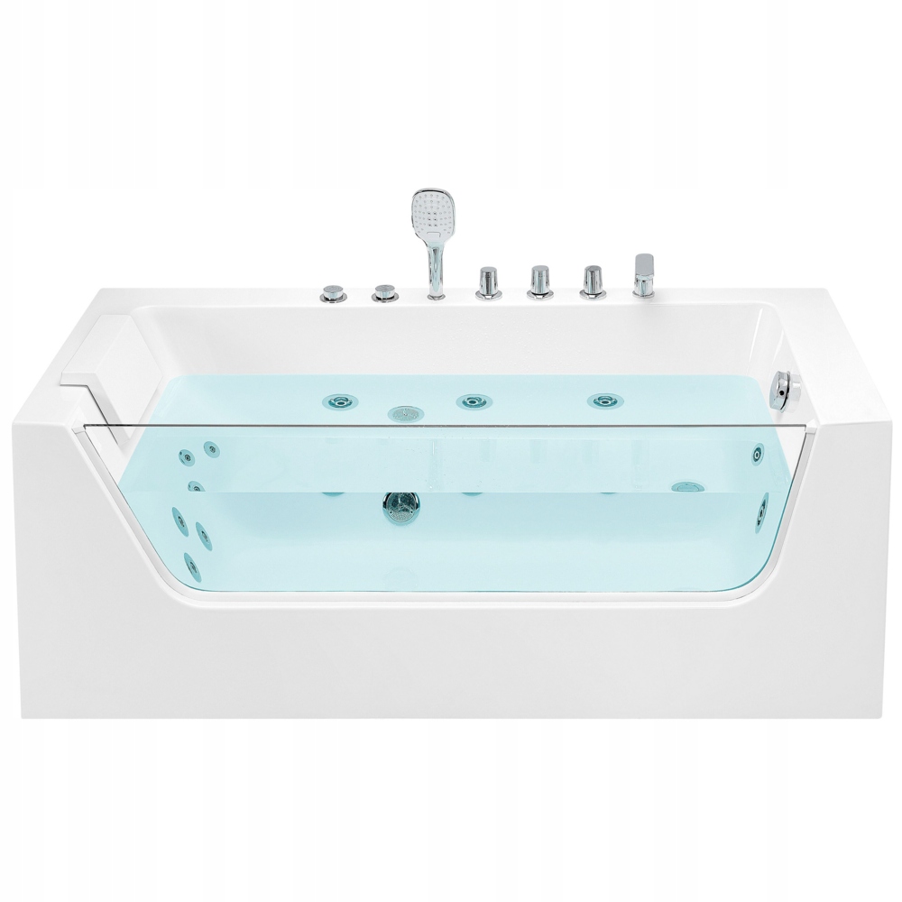 Vaňa - Ľavý rohový vaňa s hydromasážou 170 x 80 cm biela