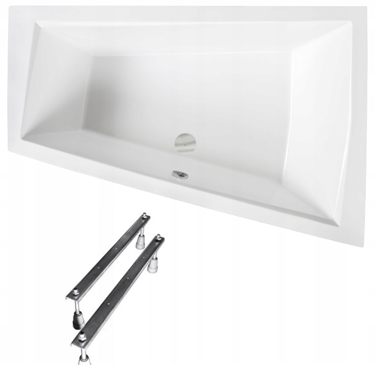 Vaňa - Vynikajúca Lamia Slim Wanny AKR 160x75 cm+zlatý sifón