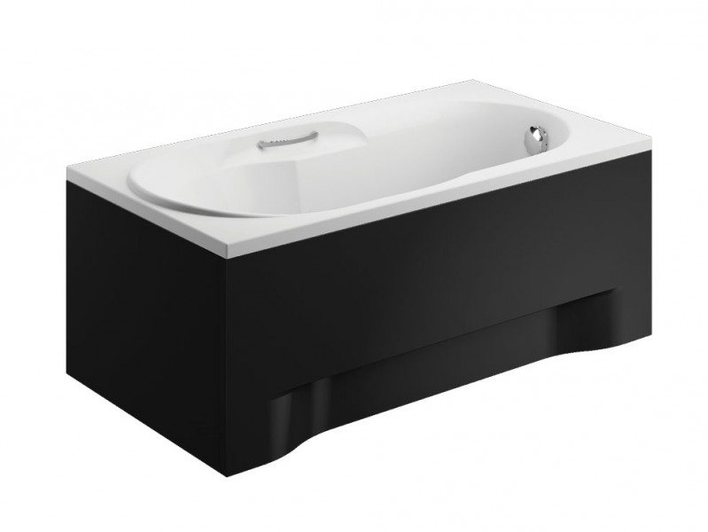 Vaňa - Obdĺžniková vaňa 150x75 Lux Black + Siphon