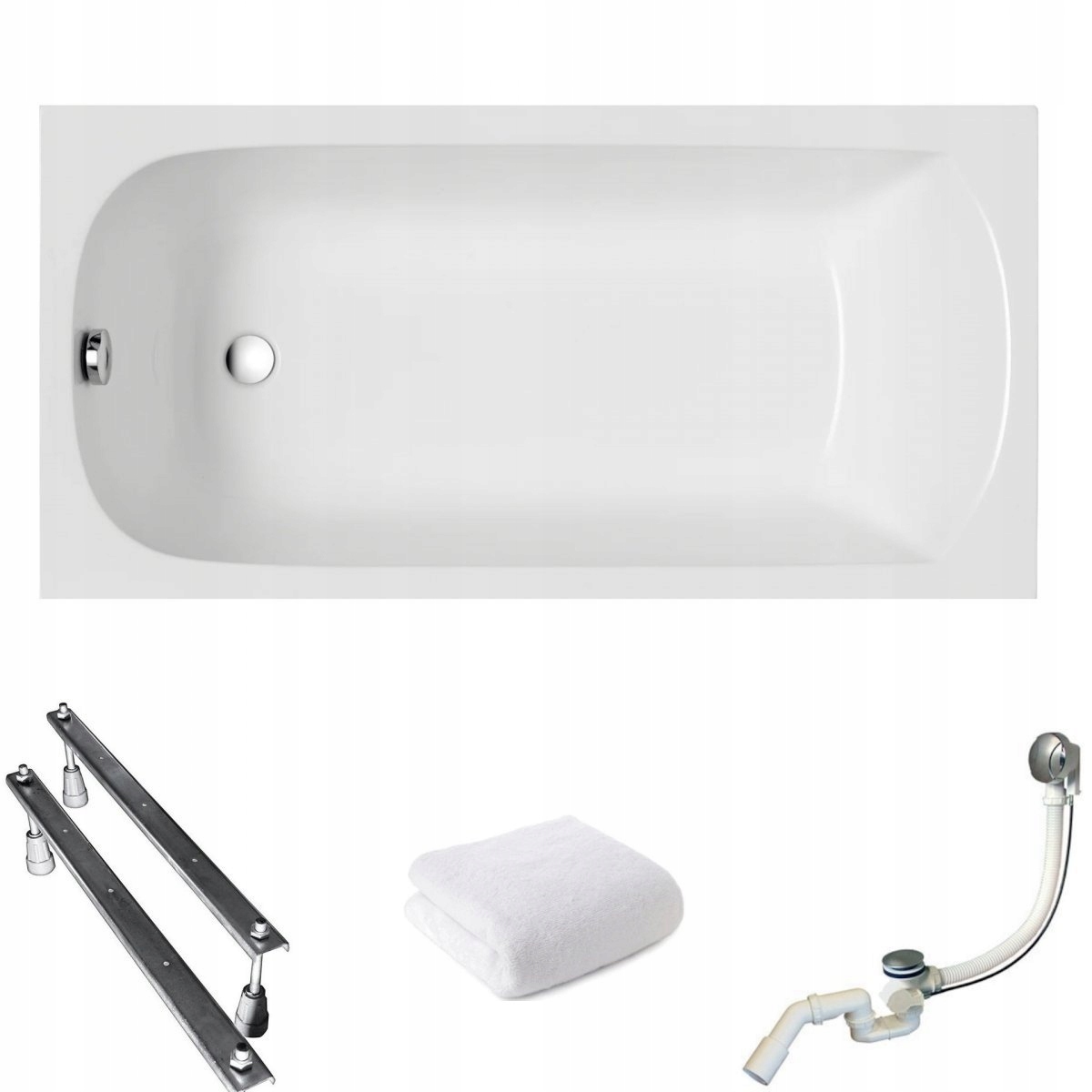 Vaňa - Obdĺžniková vaňa 160x70 Classic + SIPHON