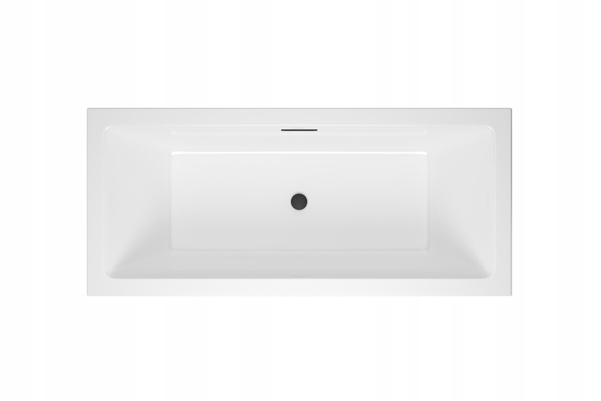 Vaňa - Obdĺžniková vaňa 180x80 Lamia Slim Black Heaven