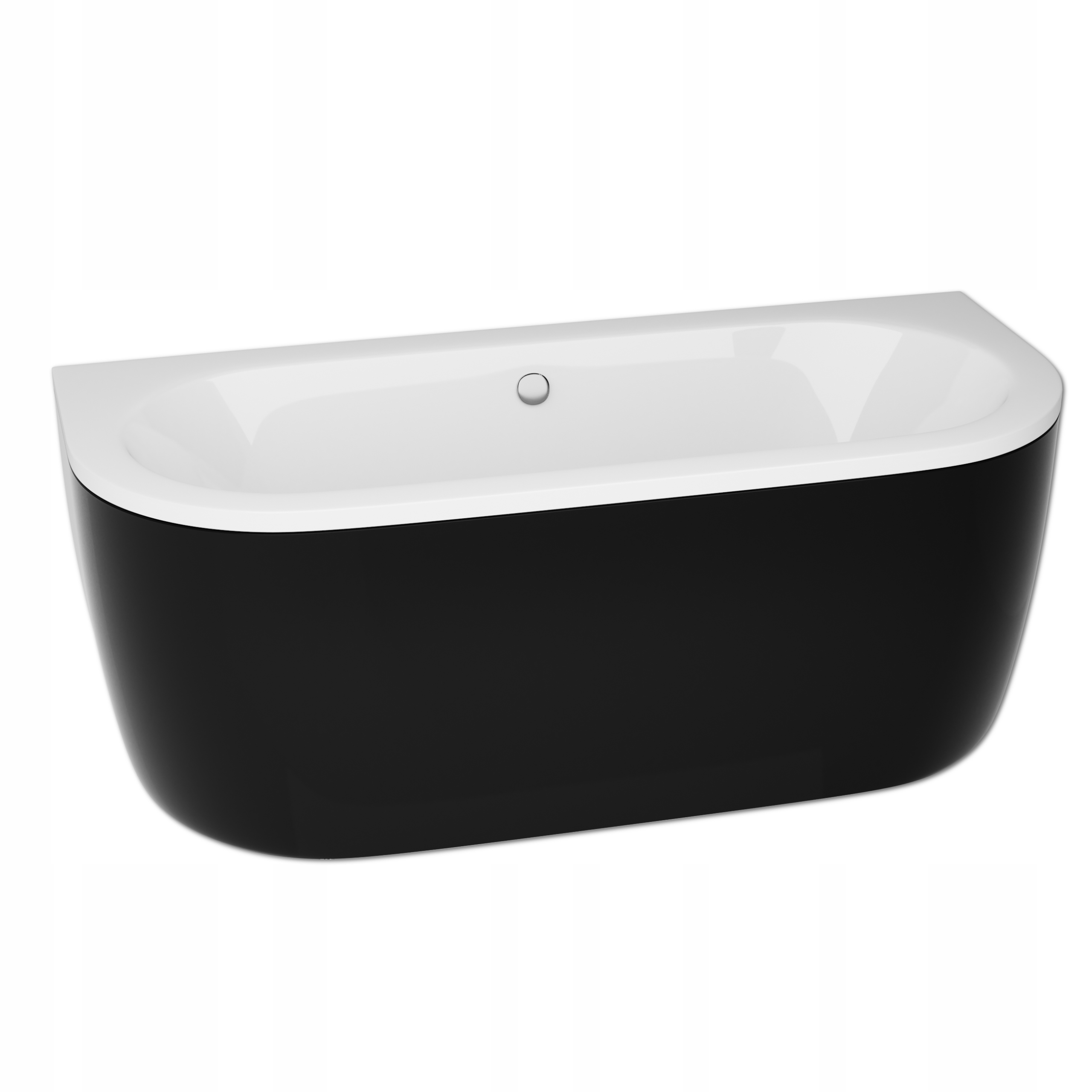 Vaňa - Nástenná vaňa BIELO-ČIERNA BESCO VISTA 170x75