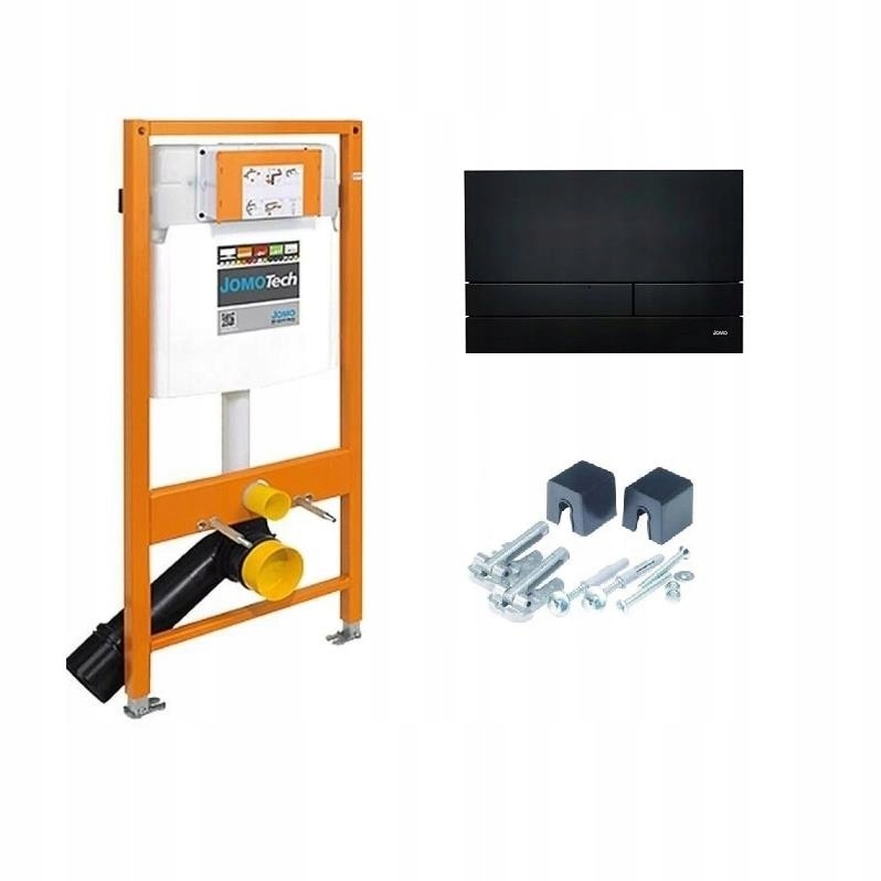 Podomietkový WC modul - Werit Jomotech 3in1 WC Frame + Black Mat Button