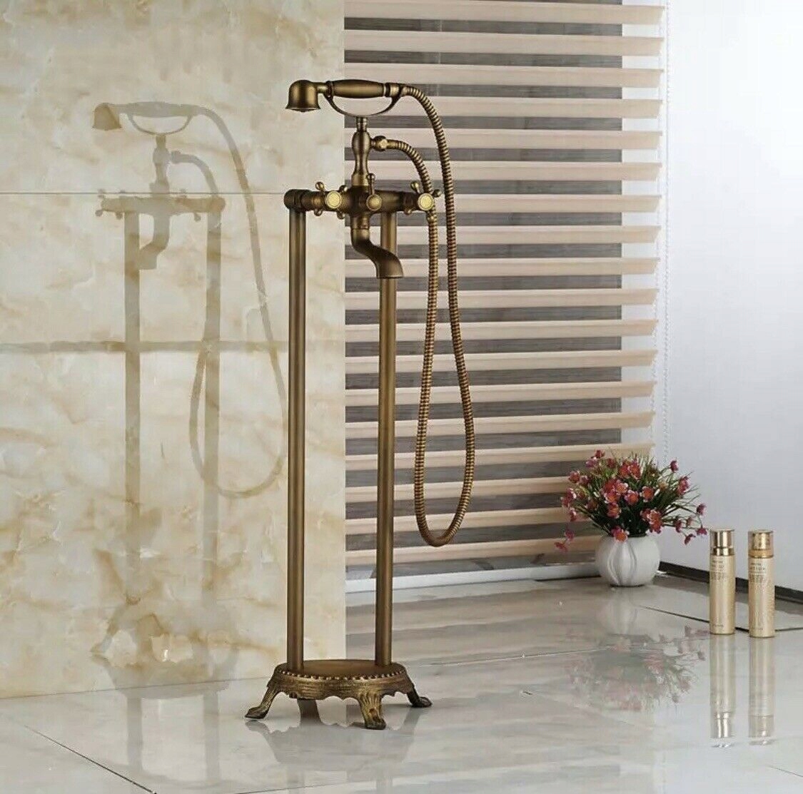 Vaňová batéria - FreeStanding Retro Bath Batériu 100cm