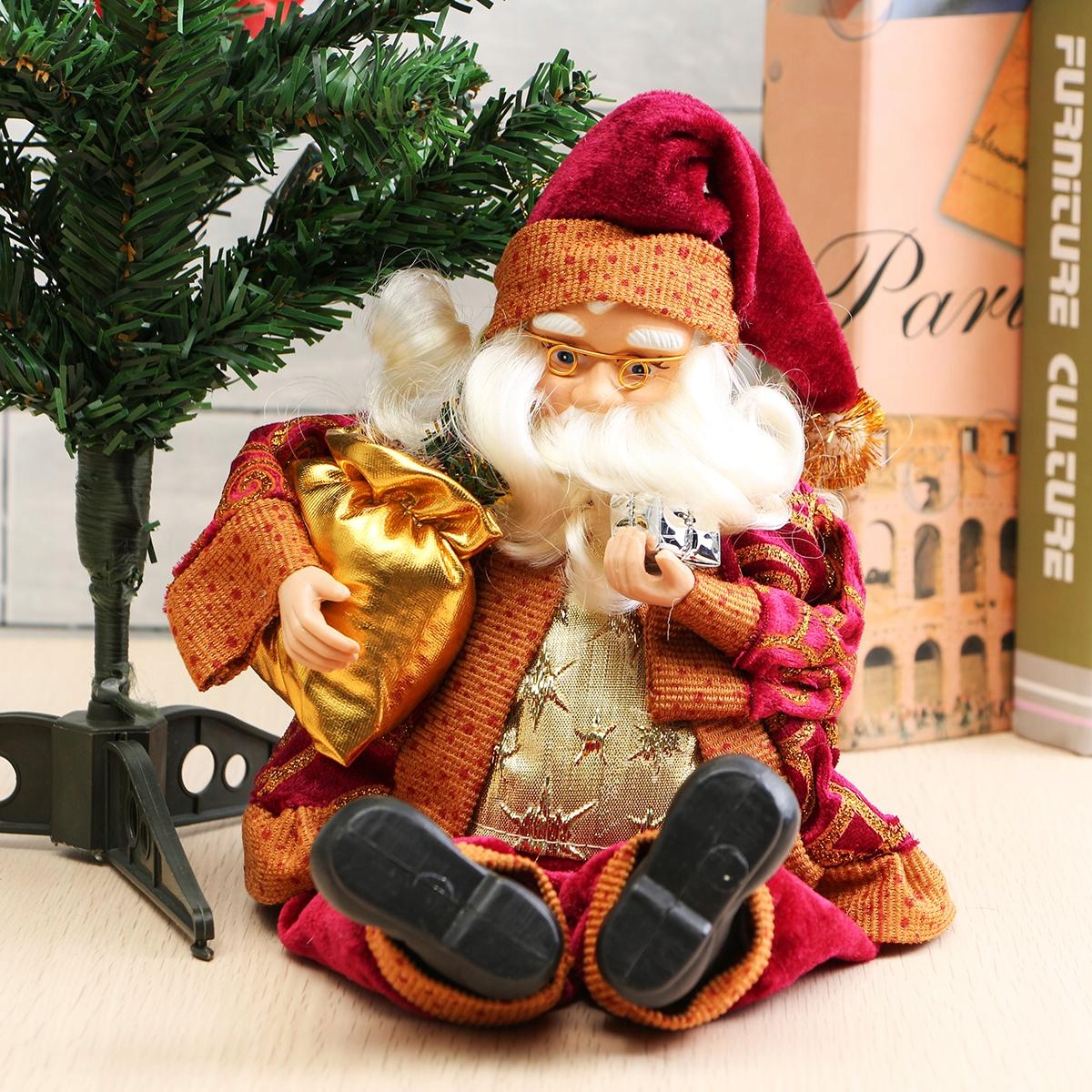 Vianoce vianočné sedenie Santa Claus Figurka domov