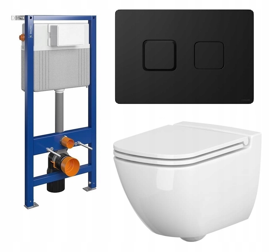 Podomietkový WC modul -  Rámčekový rámček set 6in1 9cm f chróm