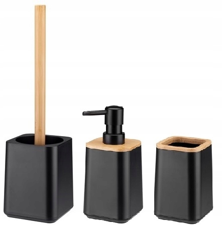 Kúpeľnový organizér -  Kúpeľňa set 3el. Komplet Bambus Moreno Black