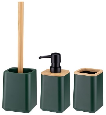 Kúpeľnový organizér -  Kúpeľňa set 3 klamstvá bambus greens bambus