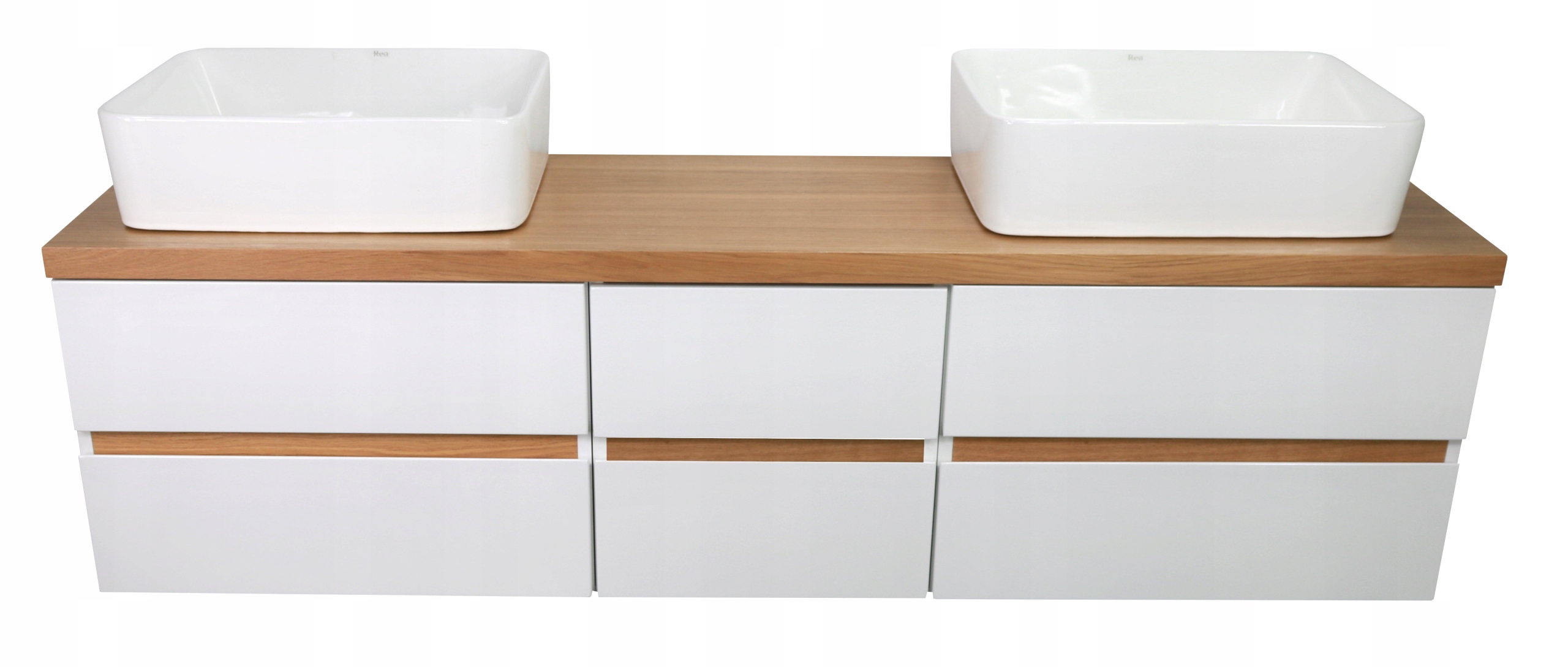 Kúpelňová skrinka - Kúpeľňa set s dubovým vrchole! 160 cm! MDF! Lacquer