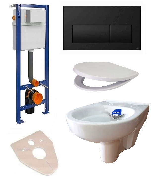 WC misa - Floven set toaleta cersanit cieľový prírodný rám