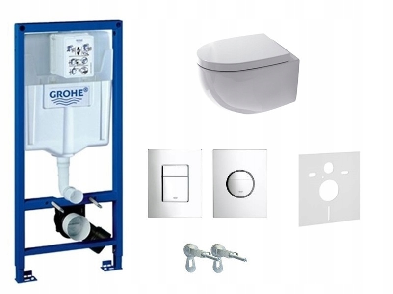 Podomietkový WC modul -  Grohe skrytý set+ misa, doska, tlačidlo