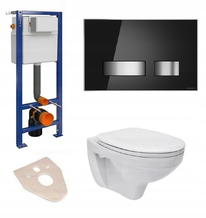 Podomietkový WC modul - Flush -Mountad Aqua Delfi Frame set