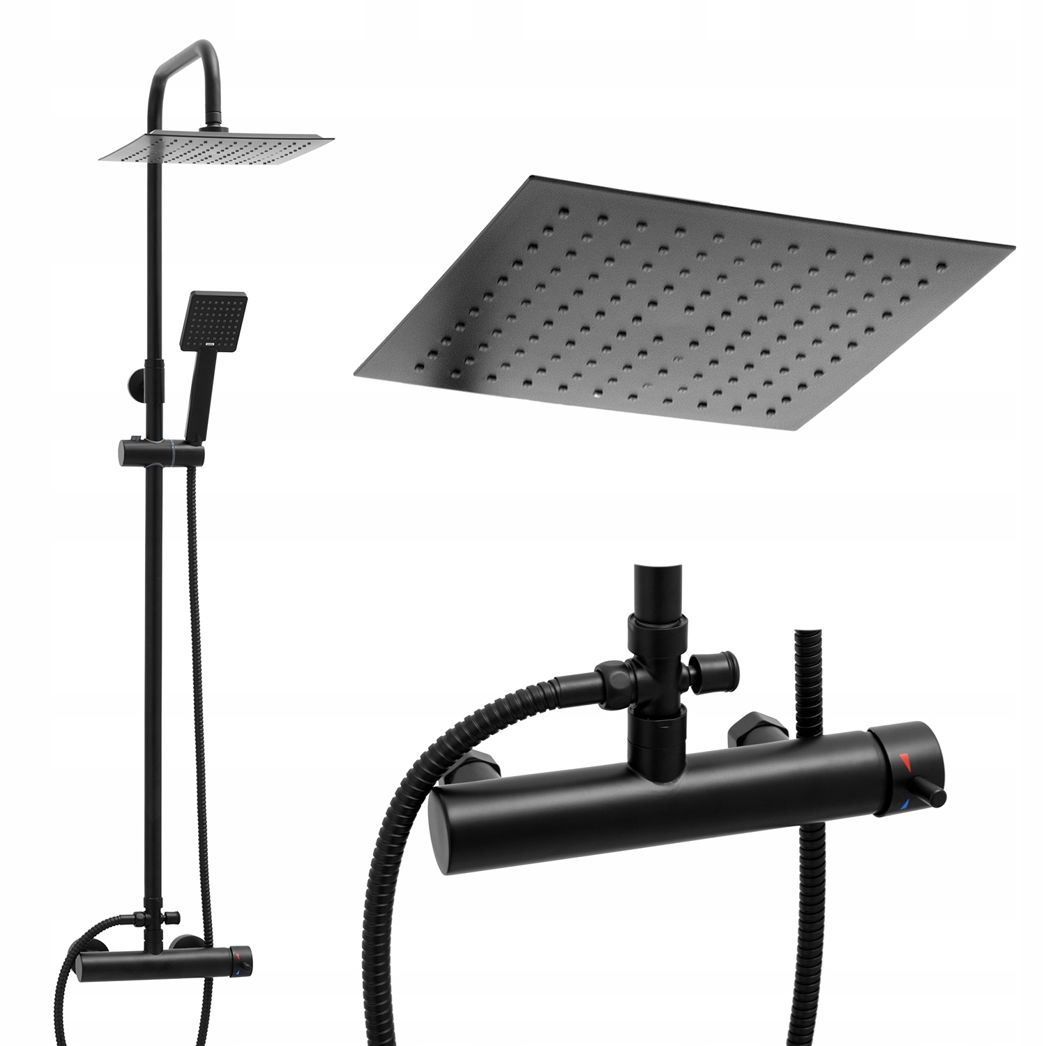 Sprchová súprava - SHOWER KIT BLACK SPRAY Dažďové zrážky